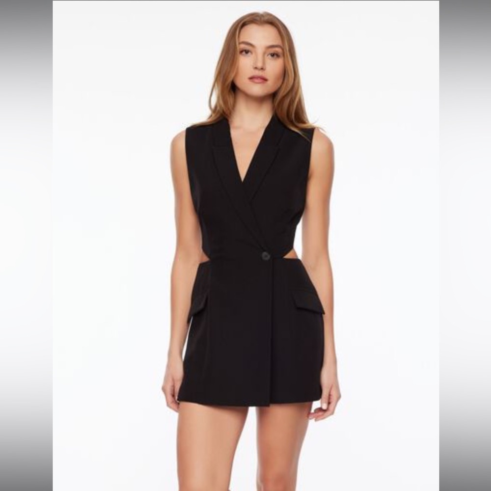 Black Dynamite Cut Out Blazer Romper - NEW with tags